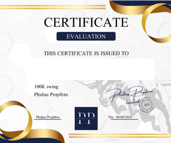 Certificado Phidias Prop Firm